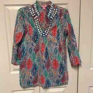 Lilly Pulitzer S Sarasota Tunic-Let Minnow